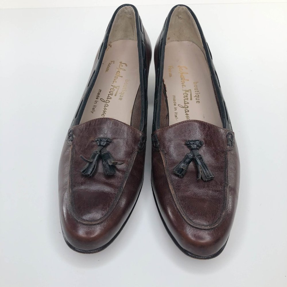 Salvatore Ferragamo Women's Brown Leather Tassel